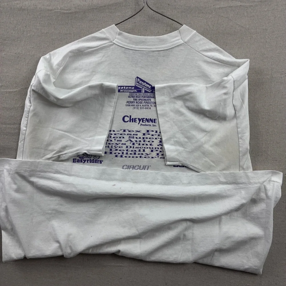 Fruit of the Loom Texas Heat‎ Wave T Shirt Mens XXL White 1996 Car Show Graphic